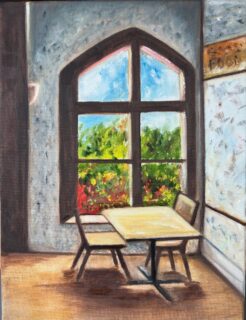 “View in Liberty Bar” #art#artist #artwork #artoninstagram #sanantonioartist #loveart#liveart#creativity #impressionism #artoftheday #artdaily #createeveryday#oiloncanvaspainting🎨🖌️ #oilpainting #painting#interiorpainting
