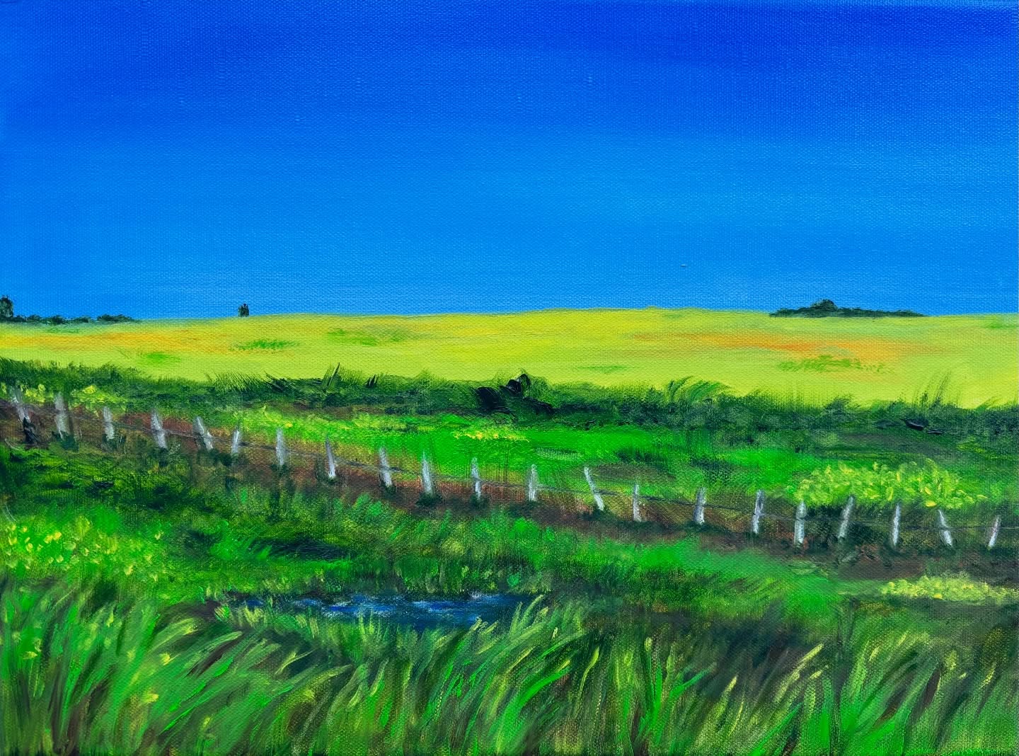 Another landscape painting in the “Texas Road Scenes” series. #oiloncanvas#fineart#artist#artoninstagram #landscapepaintings