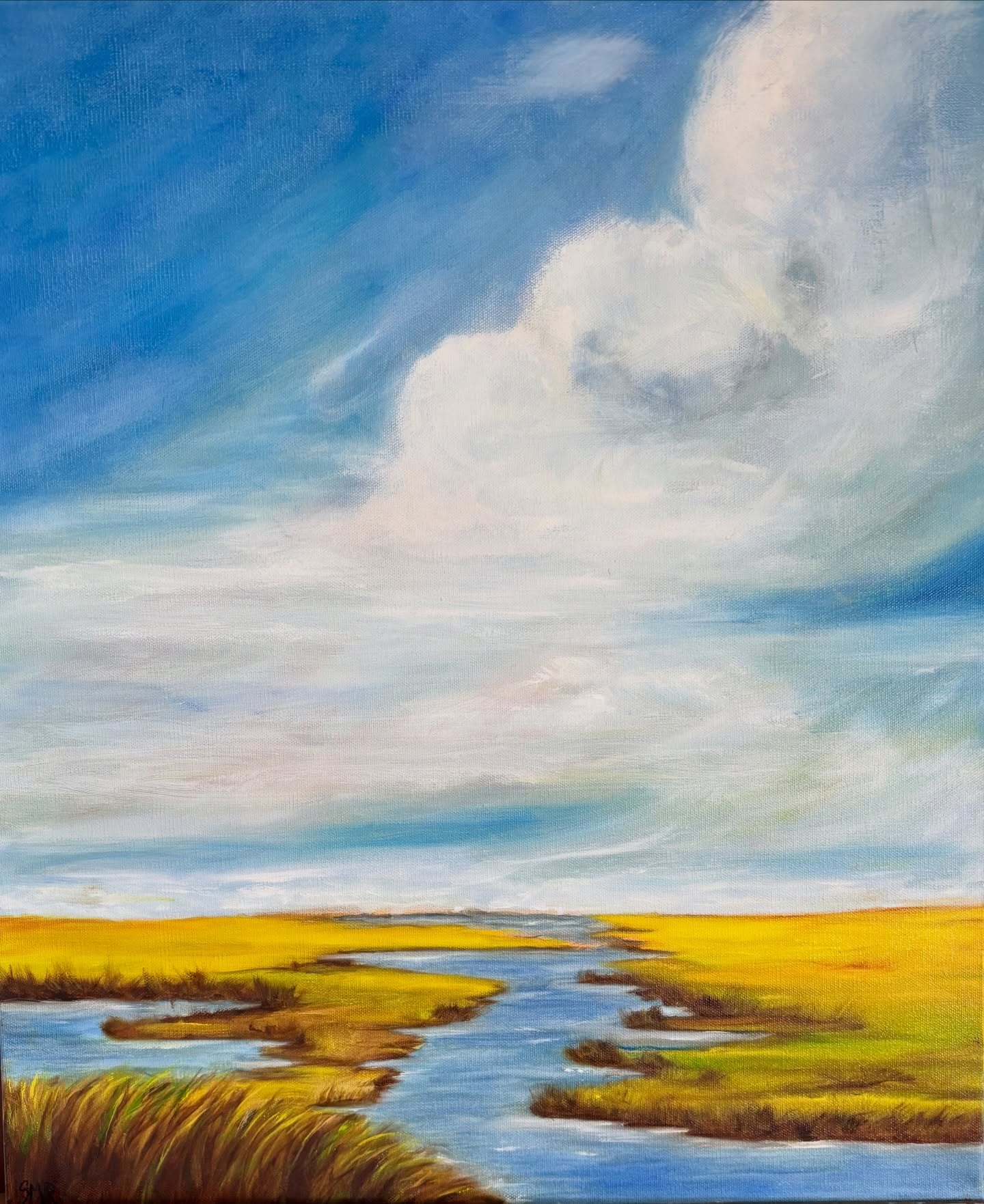 Another Texas Road scene painting - Galveston, TX. #art#artist#artoninstagram #fineart#oiloncanvaspainting🎨🖌️