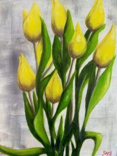 My Birthday Tulips❤️ #fineart#artist#artoninstagram #oiloncanvas #flowers