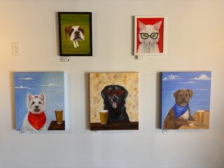 Meet “Penny, Benny and Lenny” 😊 #artwork#artist#artoninstagram #thirstypupsbrewery #oiloncanvaspainting🎨🖌️