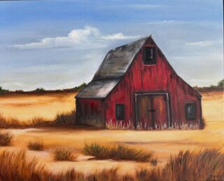 Forgotten Red Barn” #oiloncanvaspainting🎨🖌️ #artoninstagram#fineart#artist#artwork