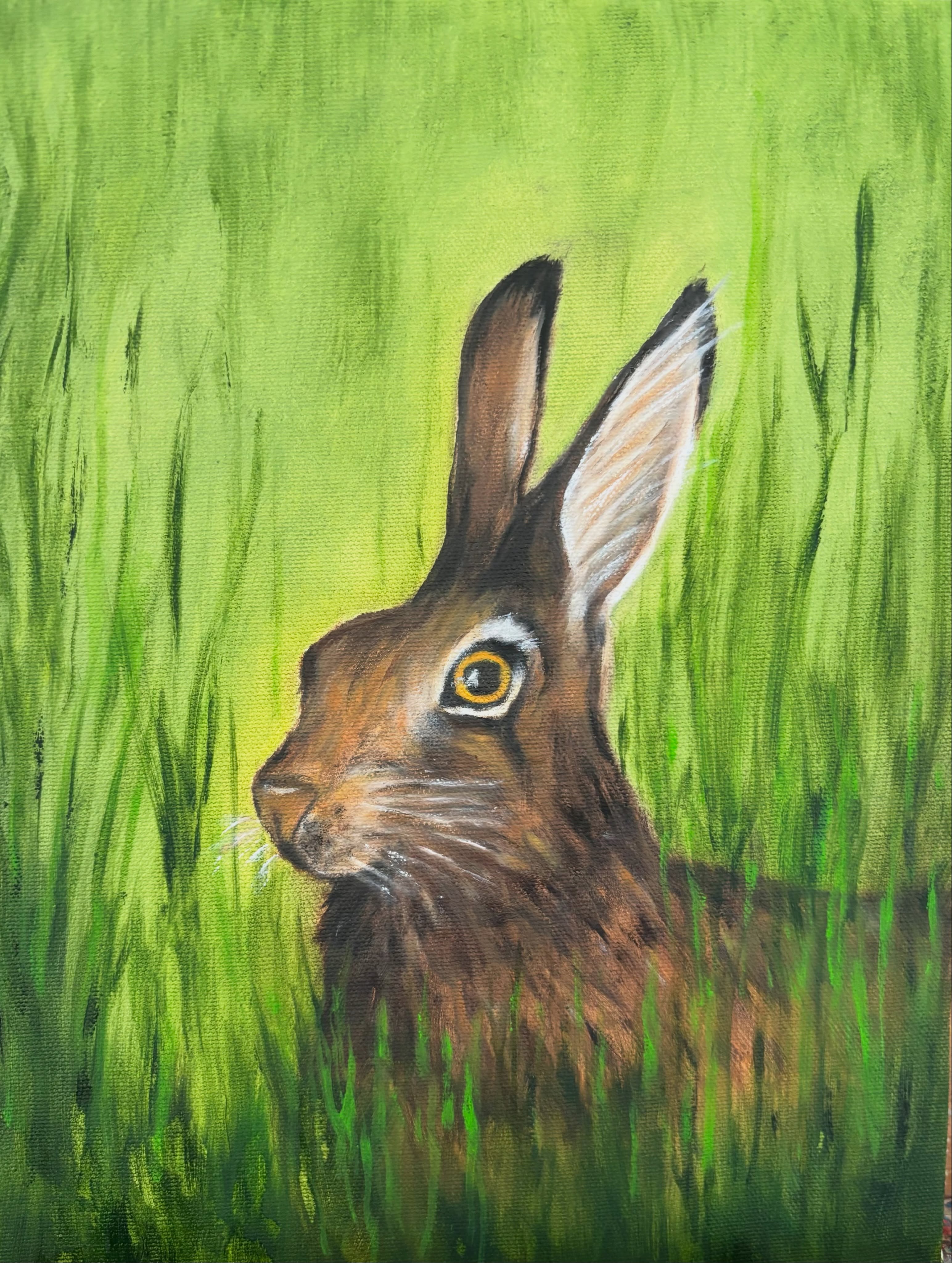 “Rabbit in Hiding” #art #fineart# artoninstagram #artist#oiloncanvaspainting