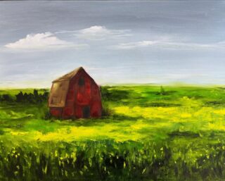 “The Barn” #oiloncanvas#painting#paletteknifepainting #paletteknife #artist